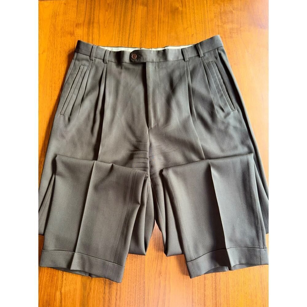 Zanella Men's Brown Pleated Dress Pants Size 36